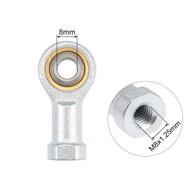 sourcing map 8mm Rod End Bearing M8x1.25 Rod Ends Ball