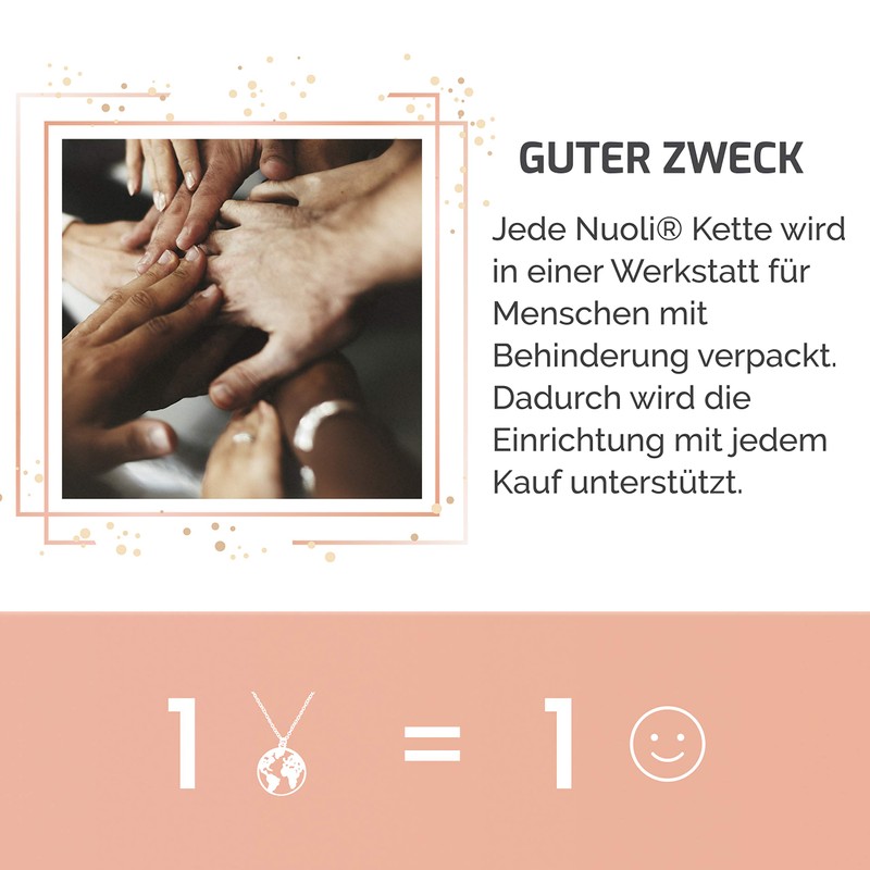 NUOLI® Women’s Globe Necklace - 45 cm - 925 Sterling