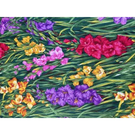 Northcott Flower of the Month quilt fabric by Ro Gregg for Northcott 2826-01 August