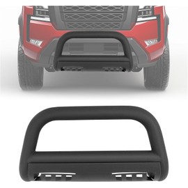 KUAFU Bull Bar Compatible with 2022 2023 2024 Nissan Frontier Brush Grille Grill Guard Stainless Steel Polishing Silvery
