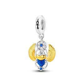 Streetculture Scarab Ibis Egypt Kings Pharaoh Pyramid Charm Bracelet Chain Pendant Jewellery 925 Silver Gift Sterling Silver, Sterling Silver