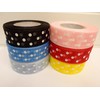 2 metres x 25mm Polka dot Sheer Organza Ribbon Baby