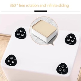 Small Adhesive Casters Wheels for Appliance: 8 Pcs Kitchen Counter Appliances Slider - Self Stick Mini Universal Swivel Rollers for Furniture & Coffee Maker - Ideal for Housewives and Seniors