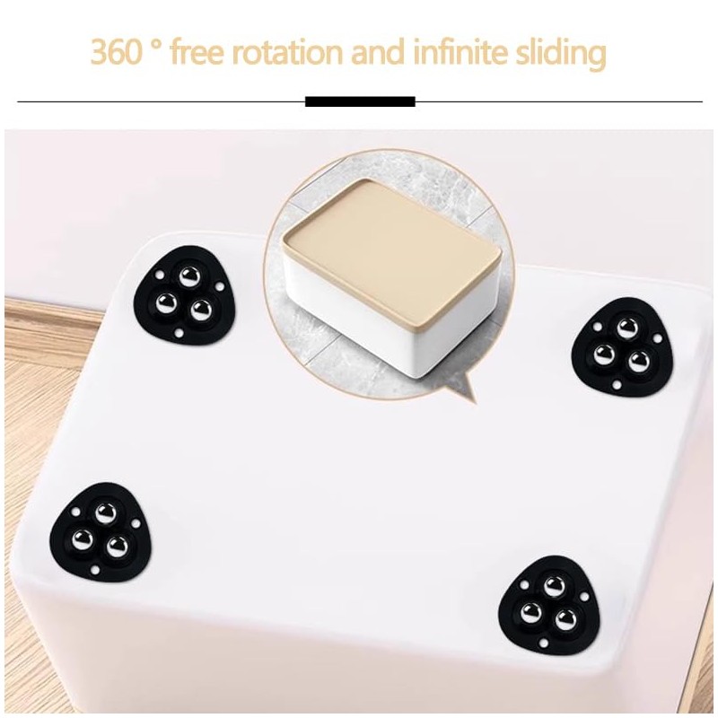 Small Adhesive Casters Wheels for Appliance: 8 Pcs Kitchen Counter