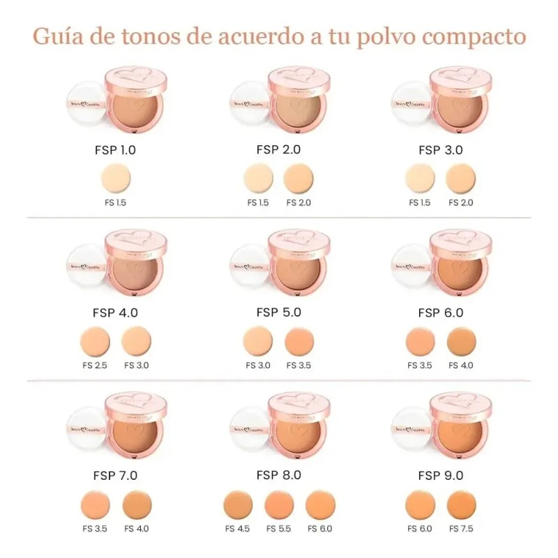 Beauty Creations Base En Polvo Compacto Flawless Stay Tono 2.5