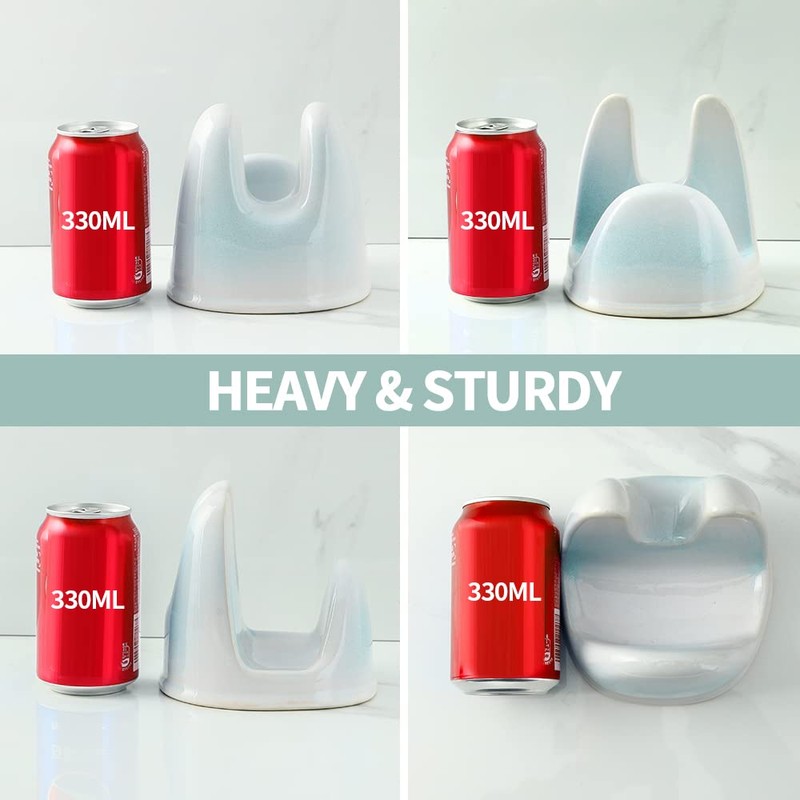Nihow Pot Lid Holder: Stable Ceramic Pan Lid Holder for