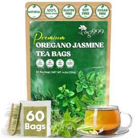 TOG999, Premium Oregano Herbal Tea with Jasmine-Like Notes – 60 Tea Bags | Blend of Oregano, Thyme & Lemongrass | Caffeine-Free, Natural Flavor, Premium Quality Herbal Infusion