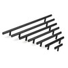 ANSIEDIO Kitchen Cupboard Handles Black - 6 Pack Stainless Steel