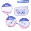 Minkissy 4sets Bath Sponges Cartoon Animal Soft Scrubber Bath Brush