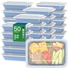 50 Pack (100-Piece) 32 oz Meal Prep Containers Reusable with