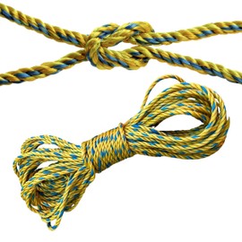 24tarpp Cuerda 4MM Amarilla SOGA para Amarre Multiusos Lazo para TENSAR Malla Sombra Y Lonas SOGA DE Uso RUDO Amarilla 4MM 15 MTS