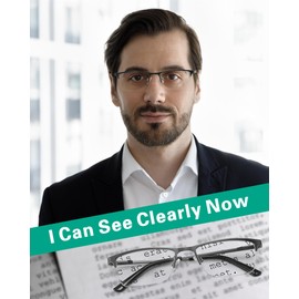 acavefox 3 Pack Blue Light Blocking Reading Glasses Men Readers Anti Glare UV Metal Semi-frame Spring Hinge Lightweight Sturdy Trendy Eyeglasses 3.75+