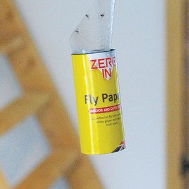 Zero In Fly Papers FSC - 4-Pack. FSC Compliant, Sticky Natural Trap. Controls Flies, Fungus Gnats, Fruit Flies, Mosquitoes and Bugs
