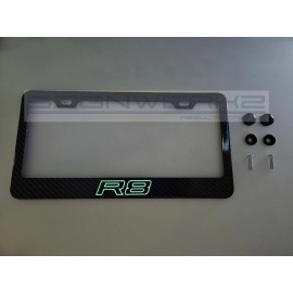 SIGNWERKZ Glowing R8 Carbon Fiber Printed Stainless Steel license Plate Frame