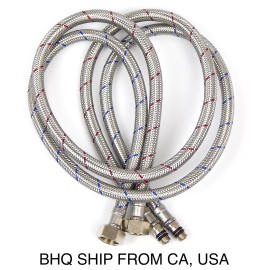 Beauty Headquarters Salon Shampoo Unit Bowl Sink Faucet Hot & Cold Water Supply Line Hose SA-32