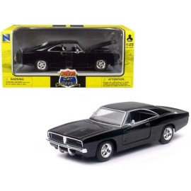 NEW RAY 1969 Dodge Charger R/T 1:25 Scale Diecast Model Black by New Ray 71893B
