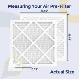 HEPA 500 Air Scrubber Filter Compatible with Mounto AF500 Drieaz HEPA 500 BlueDri AS550, 16x16x1" Pre-Filter 5 Pack, Easy Install Shield Small Dust Particles for Months