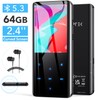 AGPTEK 64GB MP3 Player with Bluetooth 5.3, A19PL 2.4" Curved