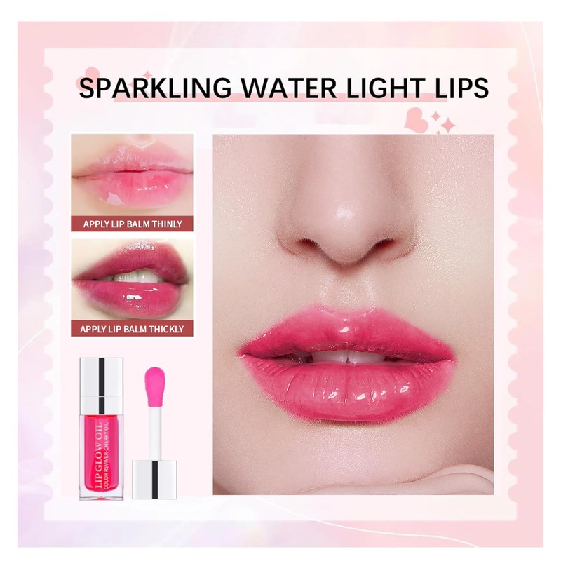 Leogony 3PSC Hydrating Lip Glow Oil Set, Long Lasting Plumping
