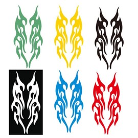 TK.Felly 6 Colors Set Fire Flames Bike Car Bicycle Decoration American Bike Moped Bike Reflective Safety Phone Tablet