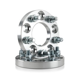 Customadeonly Forged 5x100 to 5x127 Wheel Adapters 5x100 to 5x5 (2pcs) Center Bore 57.1mm M12x1.5 Studs 25mm (1.0") Thick- Enable 5x100 Hub to 5x127 Wheel -Trimming Factory Stud May Required