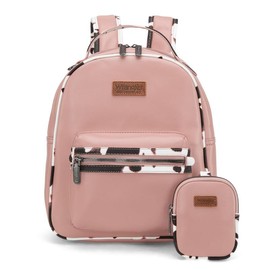 Wrangler Medium Cow Print Backpack Cute Daypacks Bookbag Purse for Women - Color: Medium Cow Print Pink