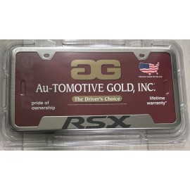 Automotive Gold ACURA RSX License Plate Frame Stainless Steel Silver Automotive Gold