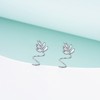 Leaf Wrap Earrings Sterling Silver Leaves Ear Crawler Earrings Hypoallergenic
