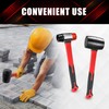 YIYITOOLS 2Pcs Hammer Set, 16oz Rubber Mallet & 40mm Double-Faced