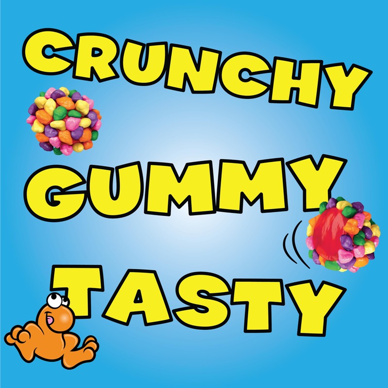 NERDS Gummy Clusters Candy, Rainbow, Crunchy and Gummy, 3 oz