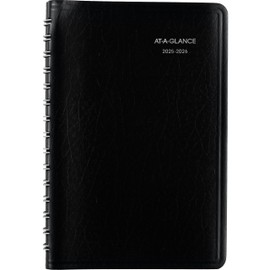 AT-A-GLANCE (DayMinder) 2025-2026 Daily Academic Desk Appointment Book, 4-7/8" x 8", Assorted Colours, Bilingual (AY44F10)