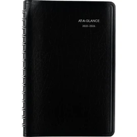 AT-A-GLANCE (DayMinder) 2025-2026 Daily Academic Desk Appointment Book, 4-7/8" x 8", Assorted Colours, Bilingual (AY44F10)