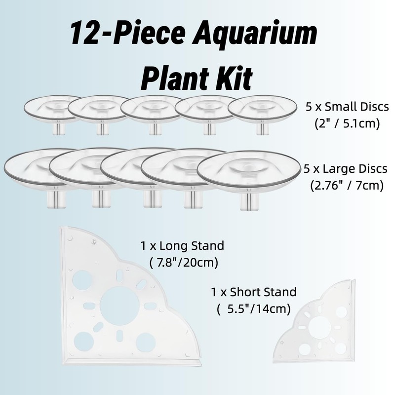 10 Pcs Creative Floating Floral Arrangement Holder,2pcs Aquarium Plant Holder