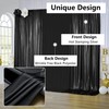 30x10 ft Wrinkle Free Black Sequin Backdrop Curtain for Parties,Thick