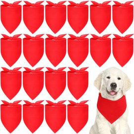 Abbylike Sublimation Blank Dog Bandanas Plain Bandanas for Dogs Heat Transfer Triangle Dog Bibs DIY Bandanas for Dogs Puppy Cat Pets Valentines Day St Patricks Day Easter Day (Red,Small)