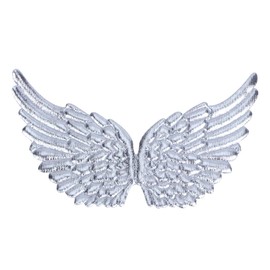 Kisangel 12PCS Silver Glitter Angel Wings Craft Angel Wings Mini Wings for Ornaments for DIY Costume Backpack Accessary Crafts Decorative Props