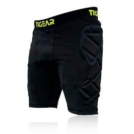 TIGEAR Defender Pro Football Soccer Goalkeeper Protective Slider Shorts (UK, Waist, 24, Yellow)
