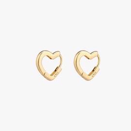 Gold&Deer 14K Goldfield Edge Heart One-Touch Earrings Rose Gold / 골드앤디어 14K 골드필드 엣지 하트 원터치 귀걸이 로즈골드