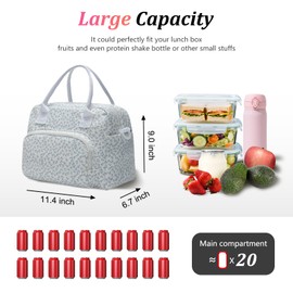 AOTM Lunch Bag for Women, 11.2L Large Insulated Lunch Box Bag, Leakproof＆Shoulder Strap Picnic Bag, Reusable Coole Bags for Girls Adults, Thermal Freezer Bag for Work/School/Picnic/Travel