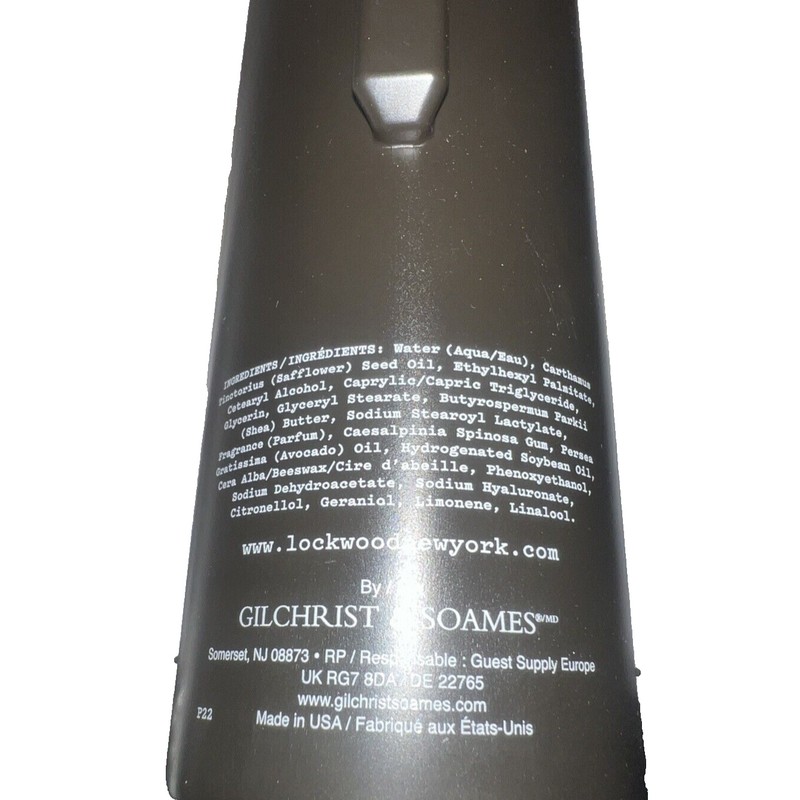 Lockwood New York Nº23 BODY LOTION Gilchrist & Soames 15oz