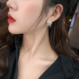 Women's Earrings, Popular, Hypoallergenic, Earrings, 18K Gold Earrings, Earrings, Silver Copper Cubic Zirconia