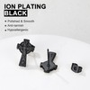U7 Black Celtic Cross Mens Stud Earrings Viking Jewellery For