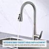 sontiy Metal Kitchen Faucet Head Replacement, 3-Function Pull Down Spray