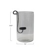 Creative Co-Op Glass Hurricane with Metal Candle Holder, Black, 12.5"