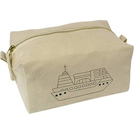 'Cruise Ship' Canvas Wash Bag/Makeup Case (CS00014762)
