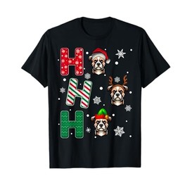 Ho Ho Ho Russell Terrier Dog Lover Christmas Santa Elf Xmas T-Shirt