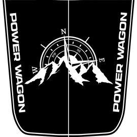 Oracal Compatible With RAM Power Wagon Compass  Style Hood Graphic .. Easy apply