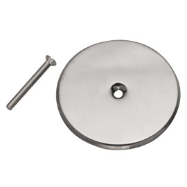 OATEY 42783 Flange Cover Plate, 6 In Dia, Stainless steel, Chrome Plated Screw