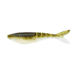 Gary Yamamoto Zako 4' Multi-Use Soft Plastic Fishing Angling Swimbait Lure Designed to Mimic Bluegill or Shad - 6 Pack, Green Pumpkin/036 Laminate