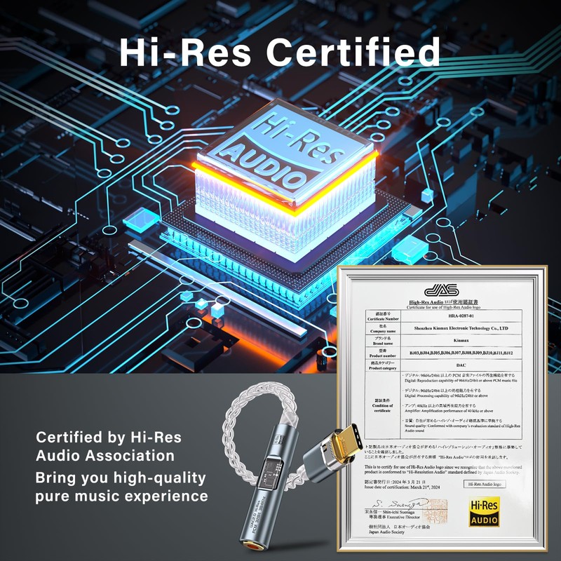 Subynanal USB C to 3.5mm Audio Adapter 32bit/384KHz, USB Type
